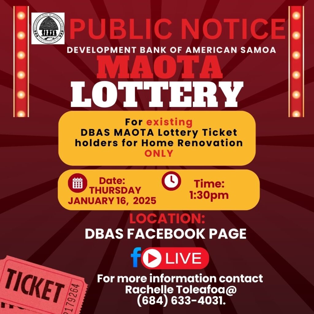 Public Announcement – MAOTA Renovation Lottery – January 9, 2024